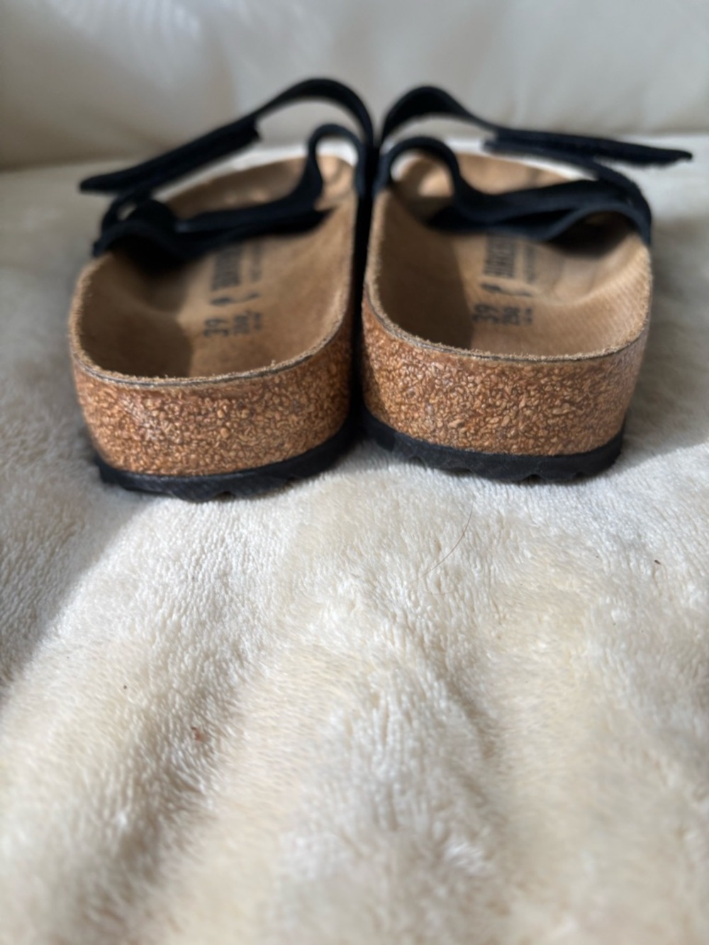 Birkenstock Oita black 2 strap suede sandals size 8/39🔥 EUC - Picture 6 of 14